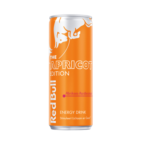Red bull Abrikoos-aardbeismaak 250 ml (incl statiegeld)